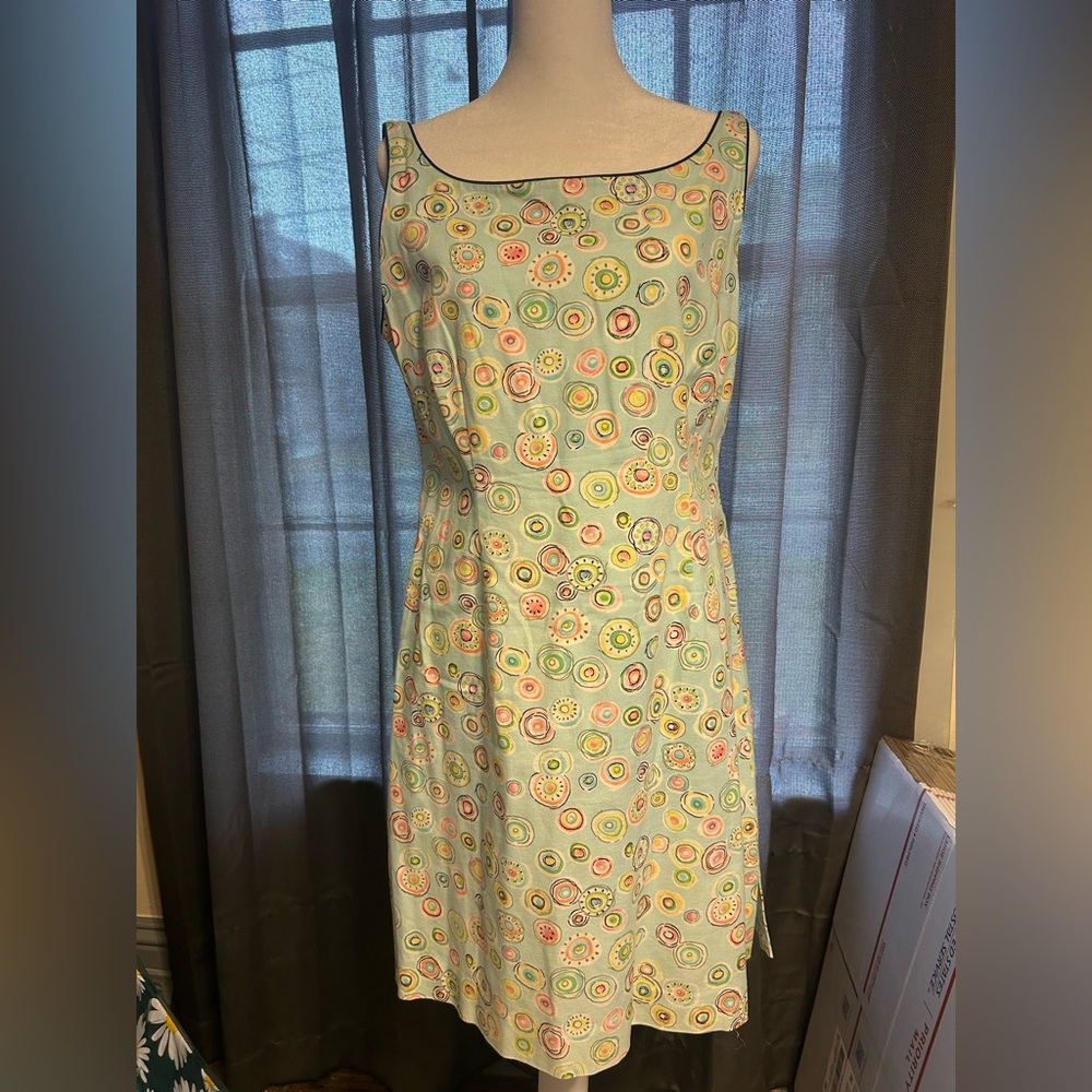 Blue Scoop Neck Sleeveless Mini Sundress